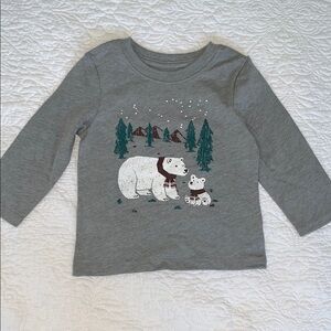 Cat & Jack NWOT longsleeve Shirt with Bear Print 12 months